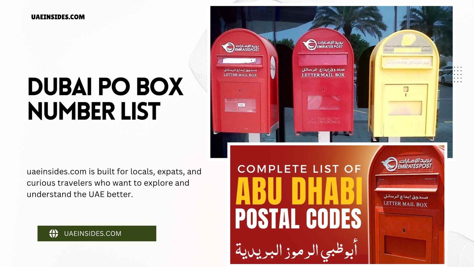 Dubai Po Box Number List: Find Your Dubai Po Box Number  with UAE Insides Now!